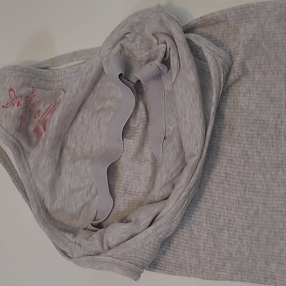 Am. Eagle Ribbed Racerback Tank Top Built-in Bra Fitted Stretchy Scoop Neck Sm. - Picture 8 of 16